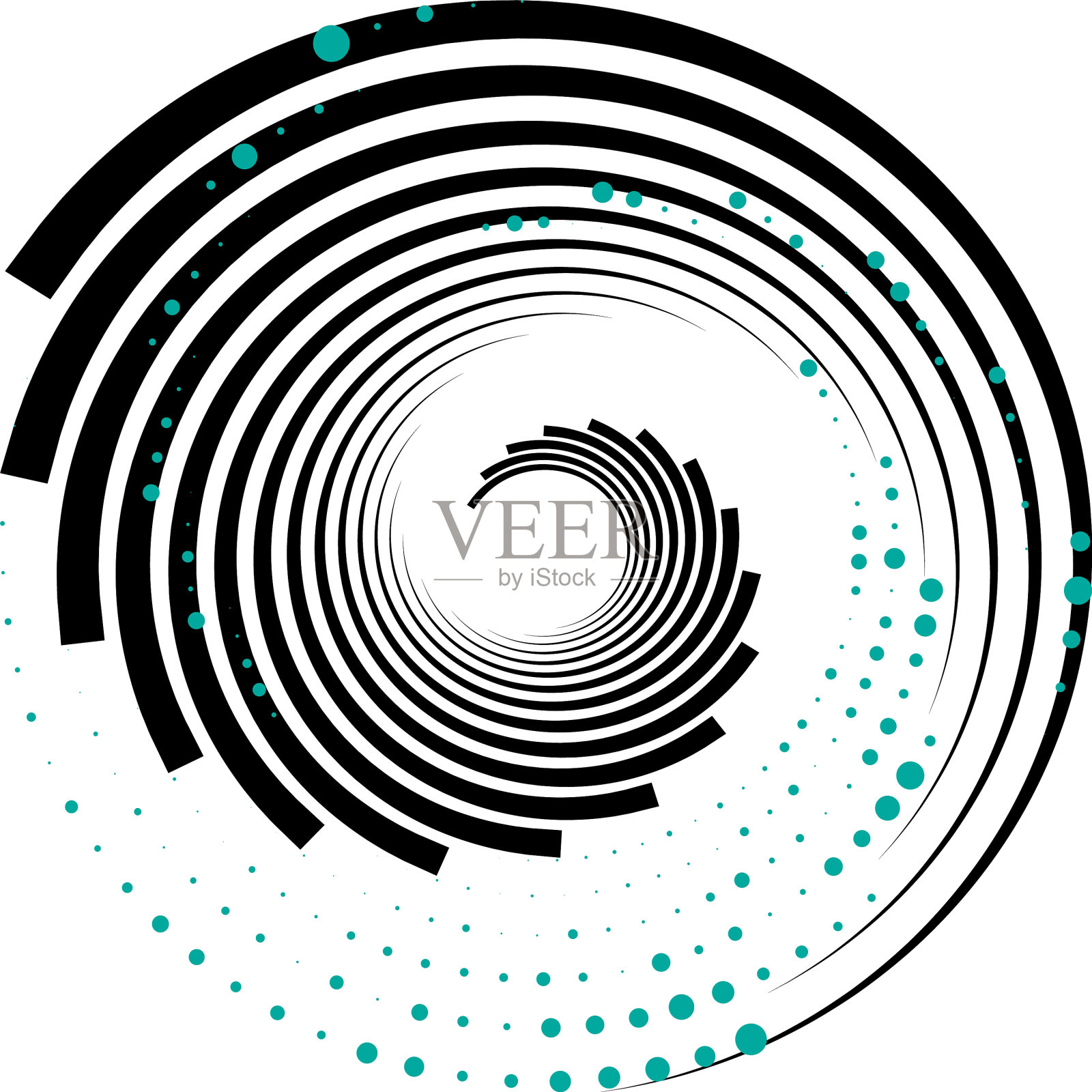 叠加抽象螺旋、漩涡、漩涡蜗壳插画图片素材