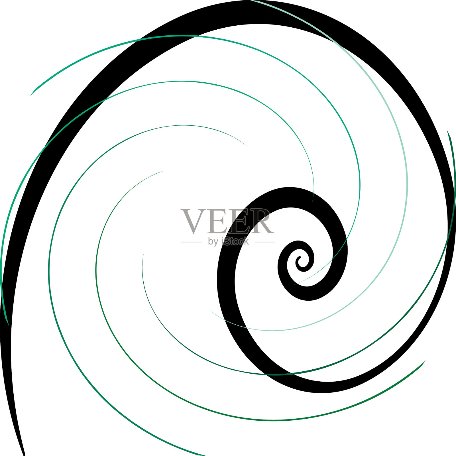 叠加抽象螺旋、漩涡、漩涡蜗壳插画图片素材