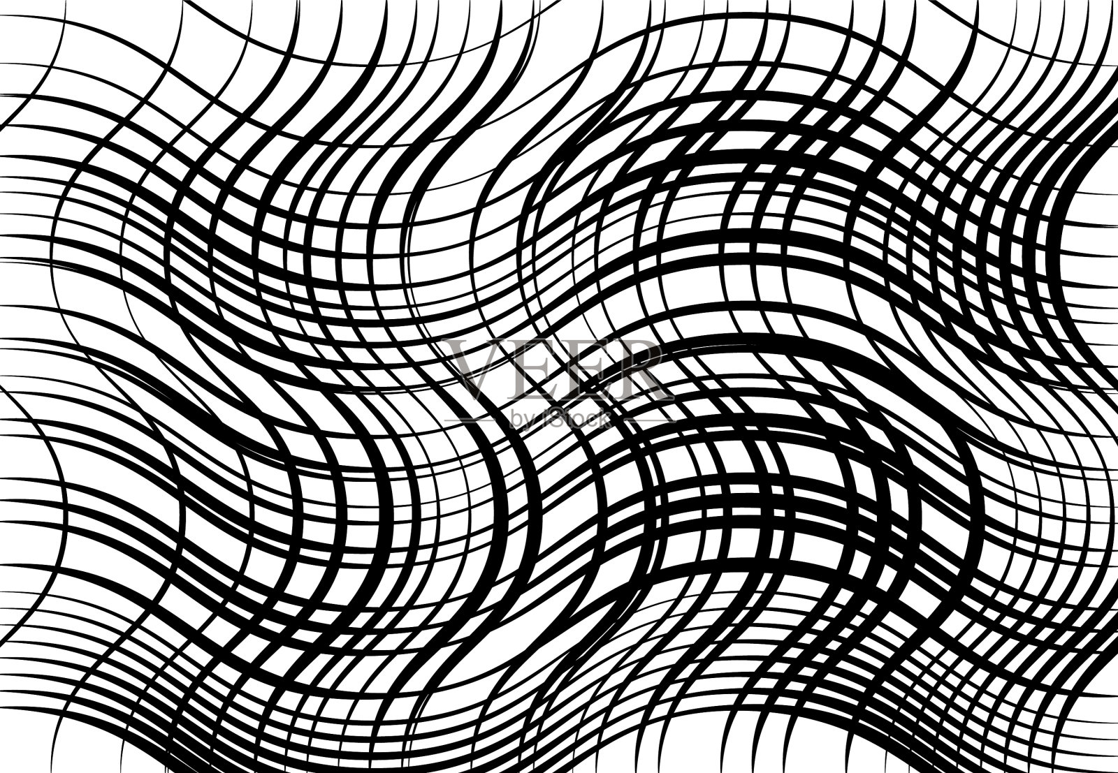 网格网格波浪形,波浪起伏,波浪起伏的线条插画图片素材