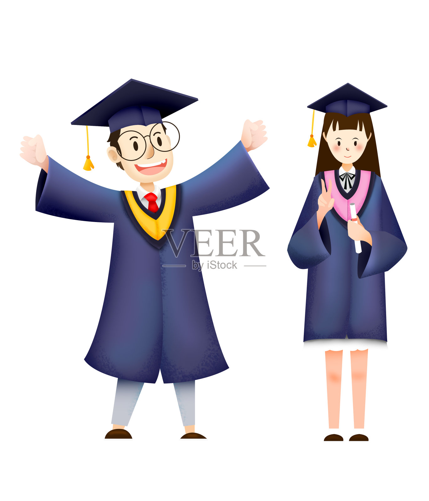 元素毕业学生学士服设计元素图片