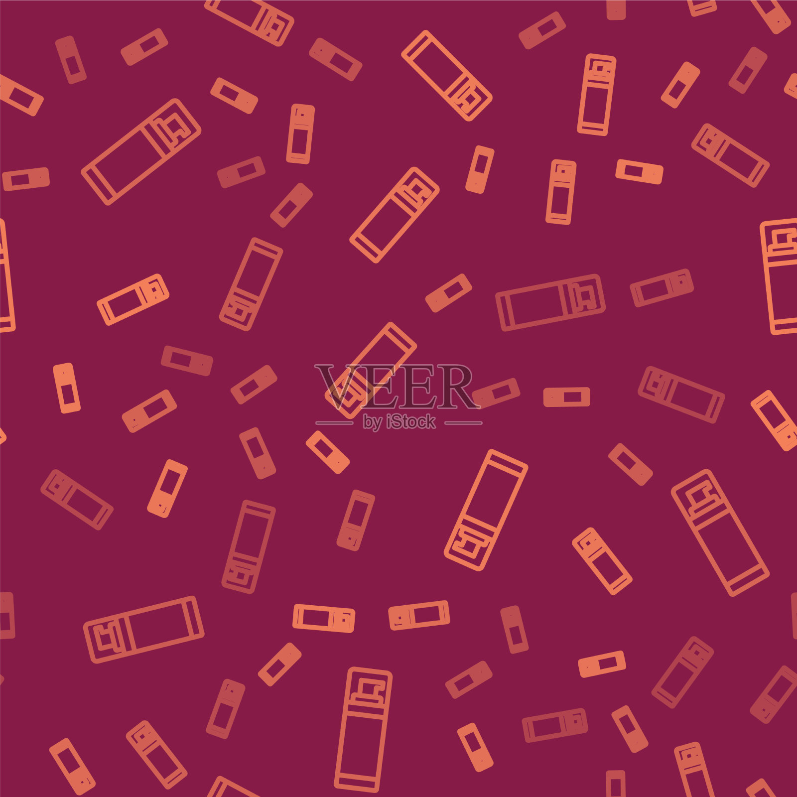 棕色线条剃须凝胶泡沫孤立无缝图标插画图片素材