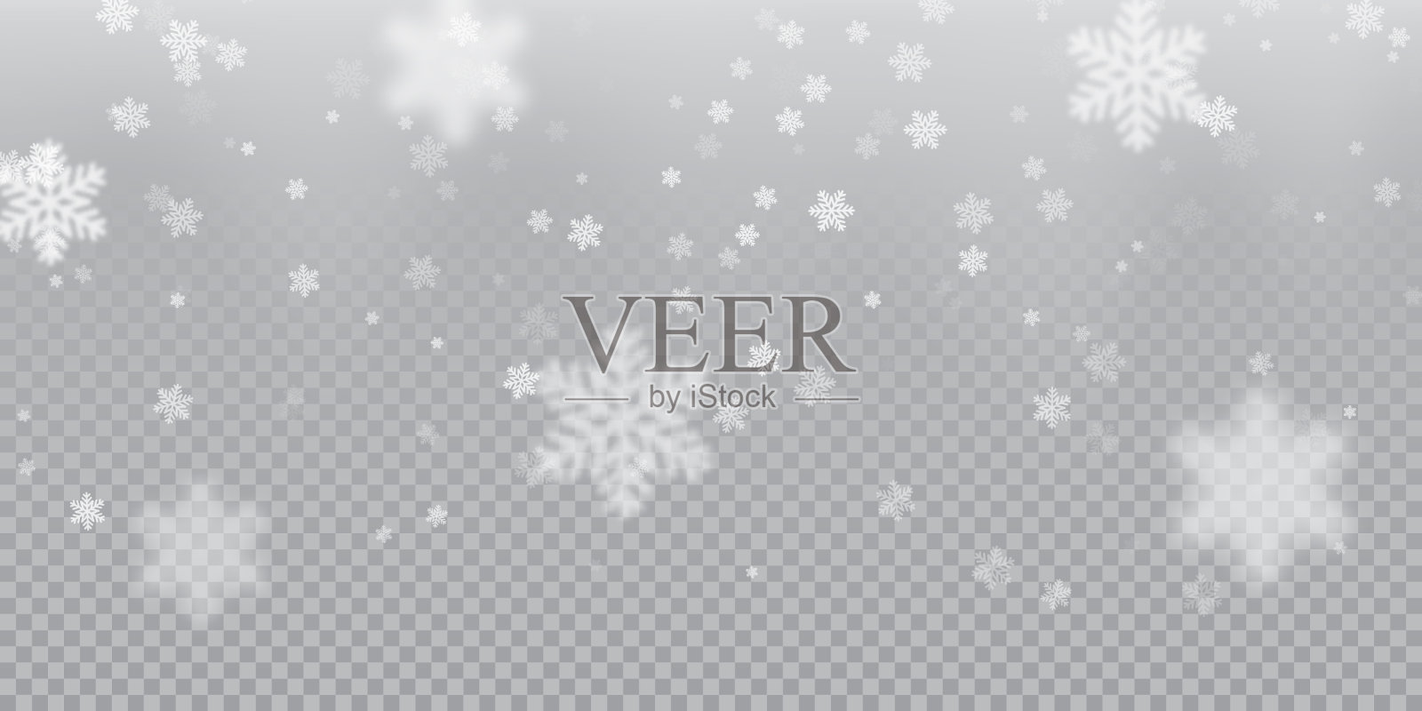 飘落的雪花图案背景白插画图片素材