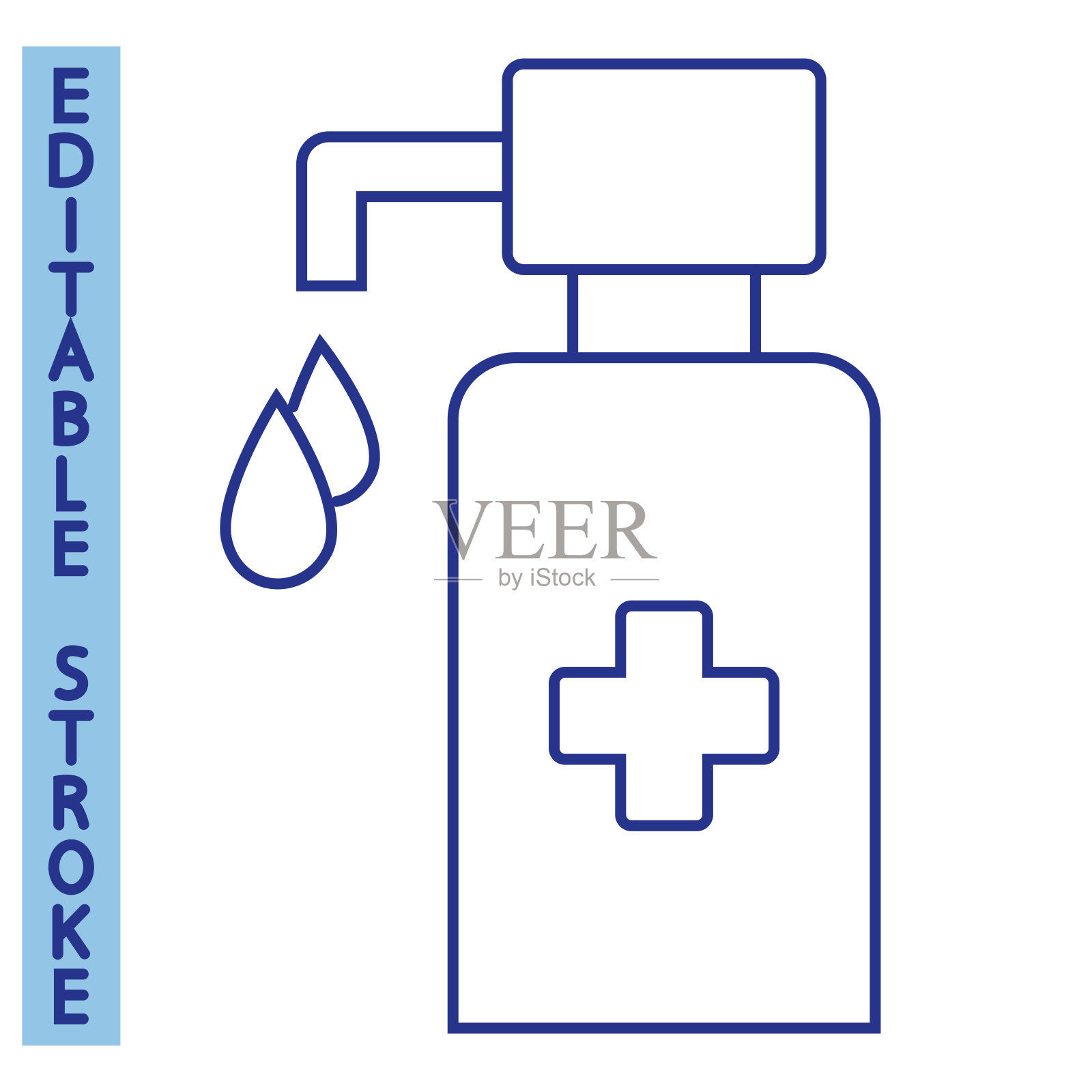 洗手液泵瓶。从瓶中抽吸的液体肥皂。洗你的手。使用保湿消毒液。卫生程序的图标。消毒液消毒酒精凝胶插画图片素材