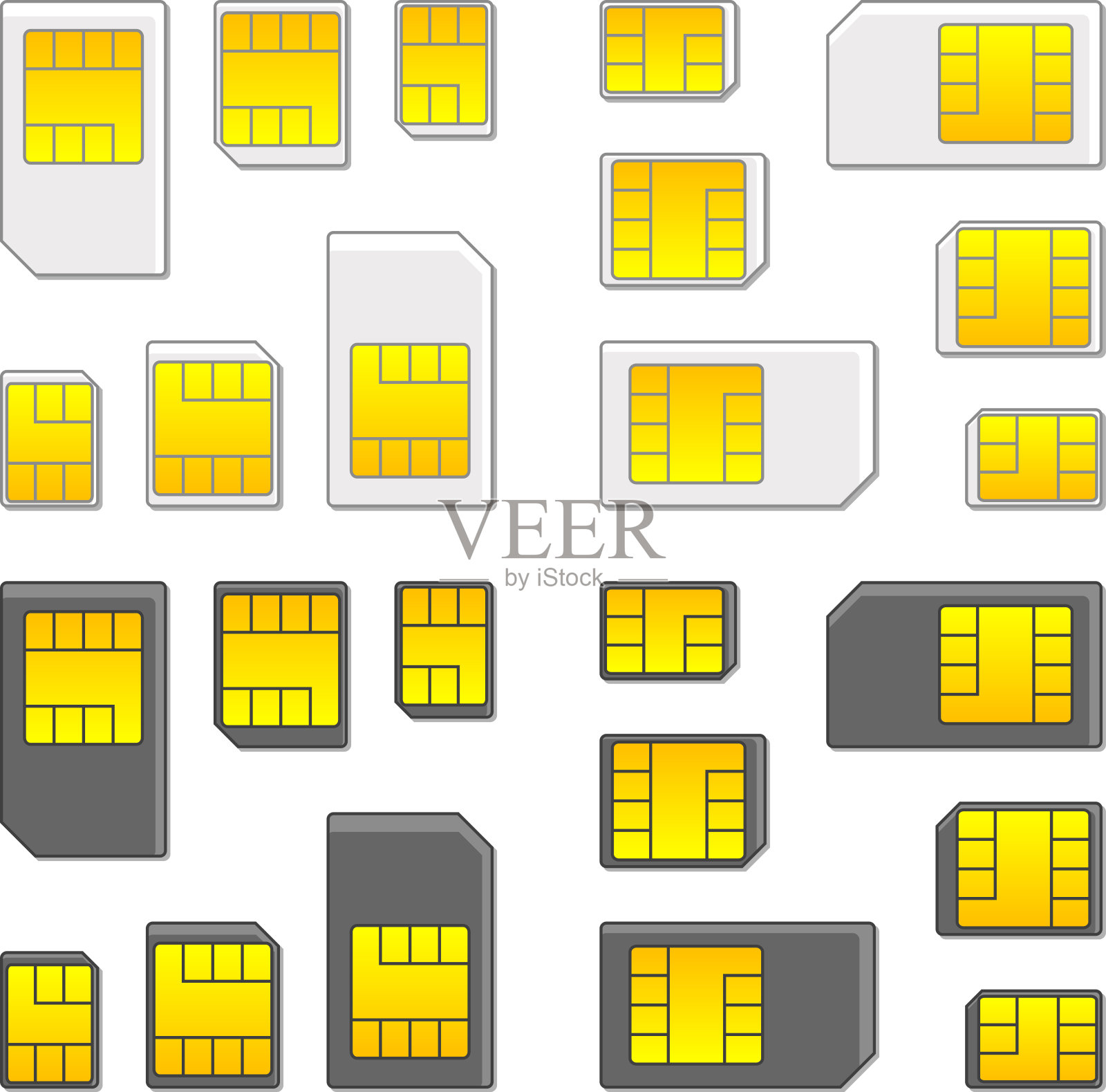 SIM卡图标设置插画图片素材