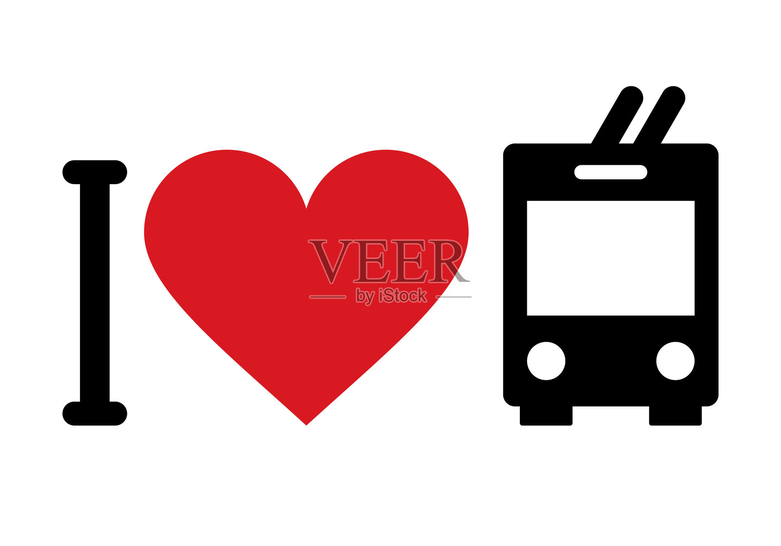 我爱手推车插画图片素材