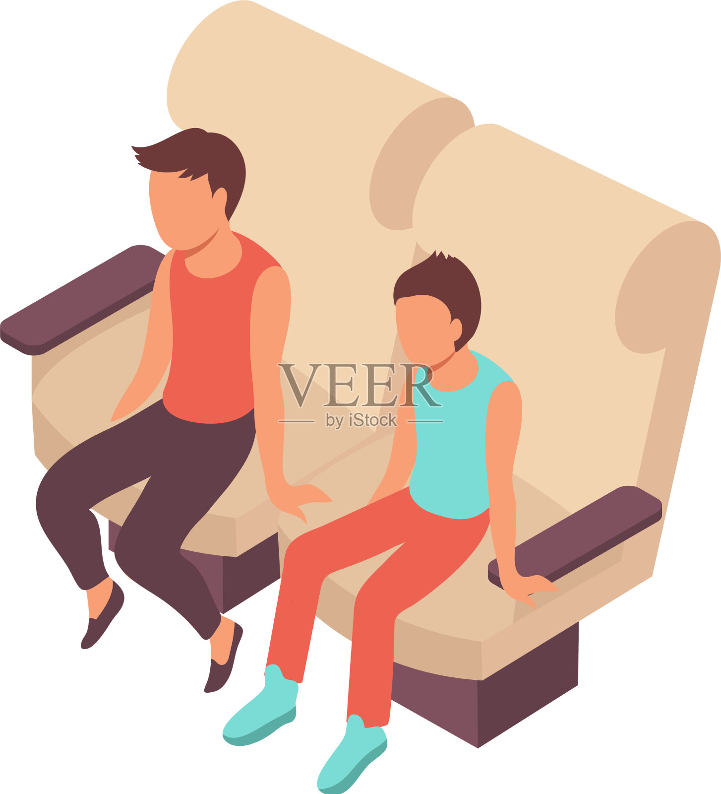 青少年公共交通构成设计元素图片