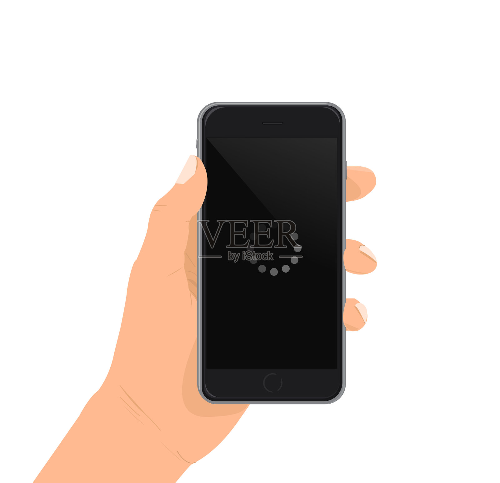 在手机上加载屏幕设计元素图片