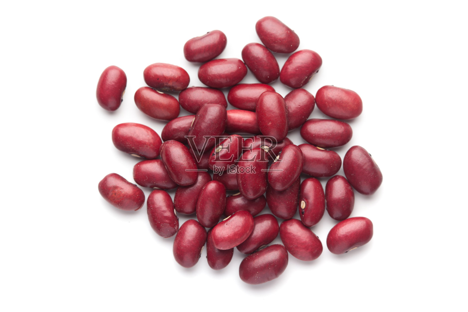 宏观特写的有机拉杰马,(Laal Lobia)或红色的芸豆dal清洁在白色的背景。照片摄影图片