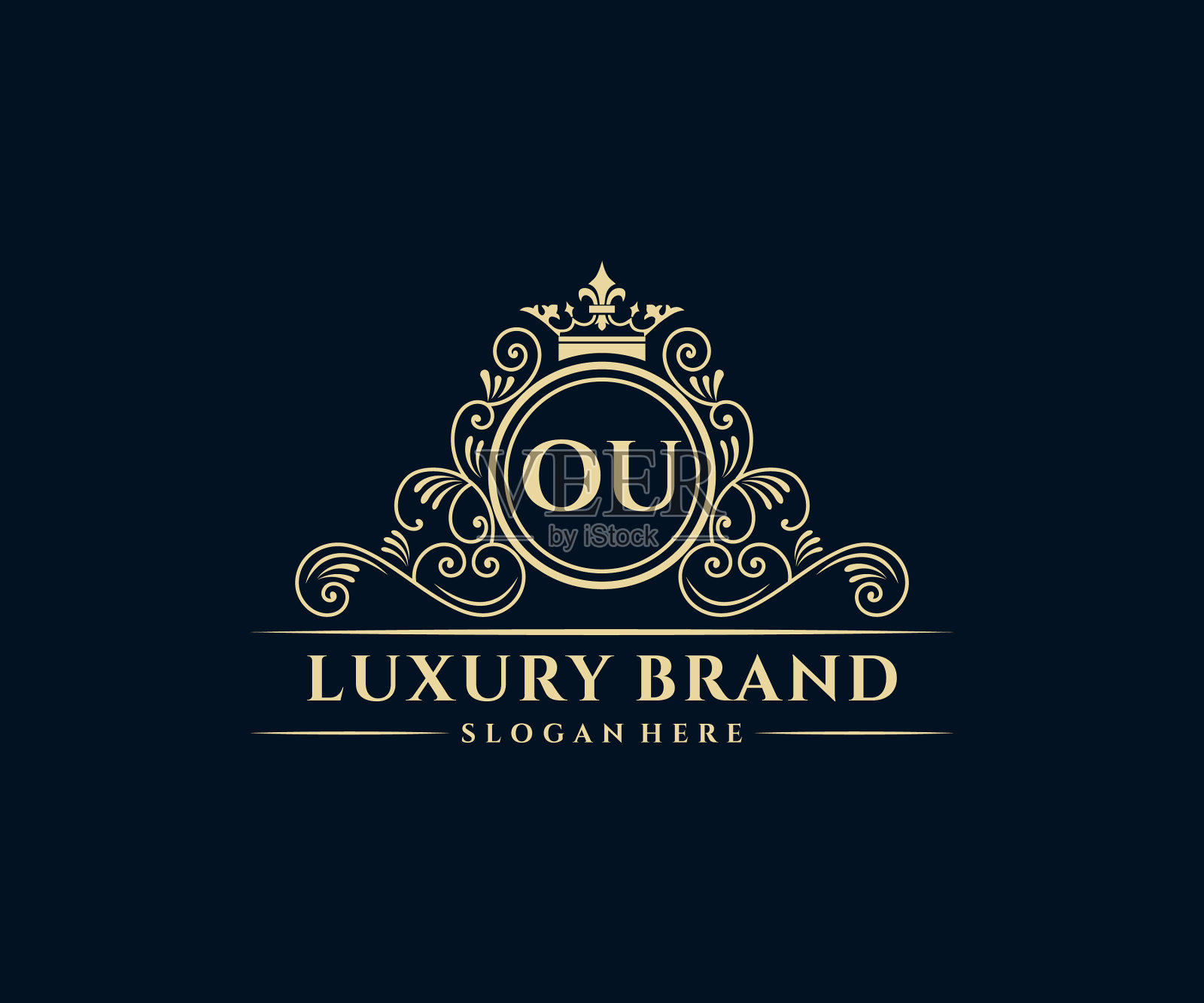 欧首字母金字书法女性插画图片素材