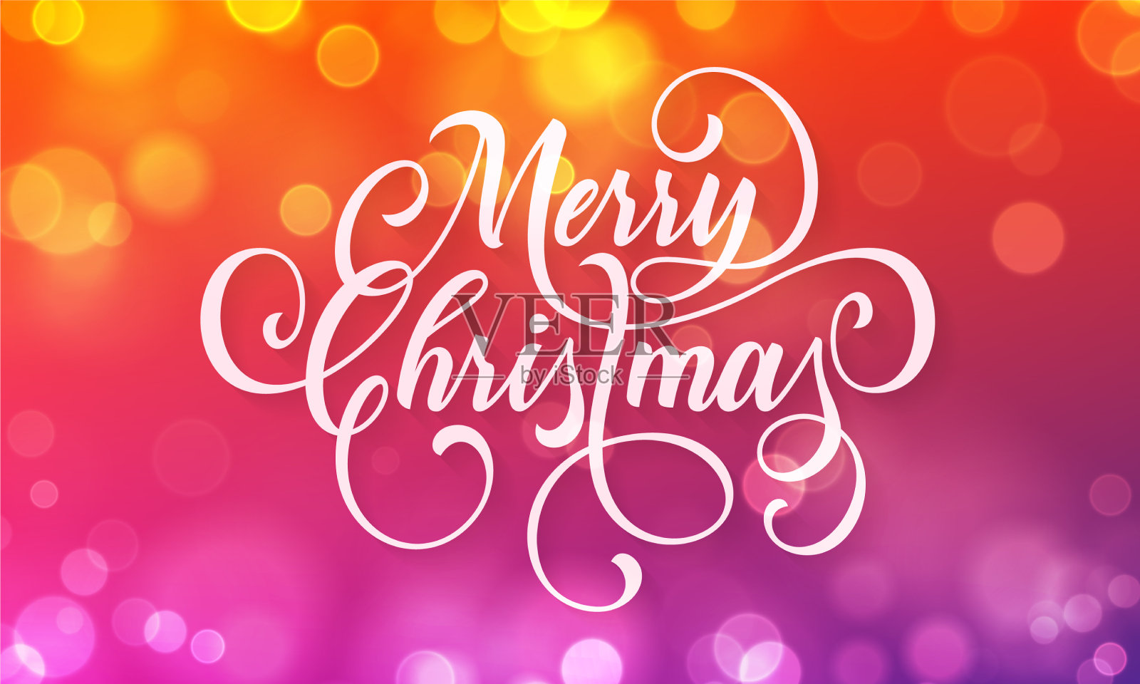 圣诞贺卡书法插画图片素材