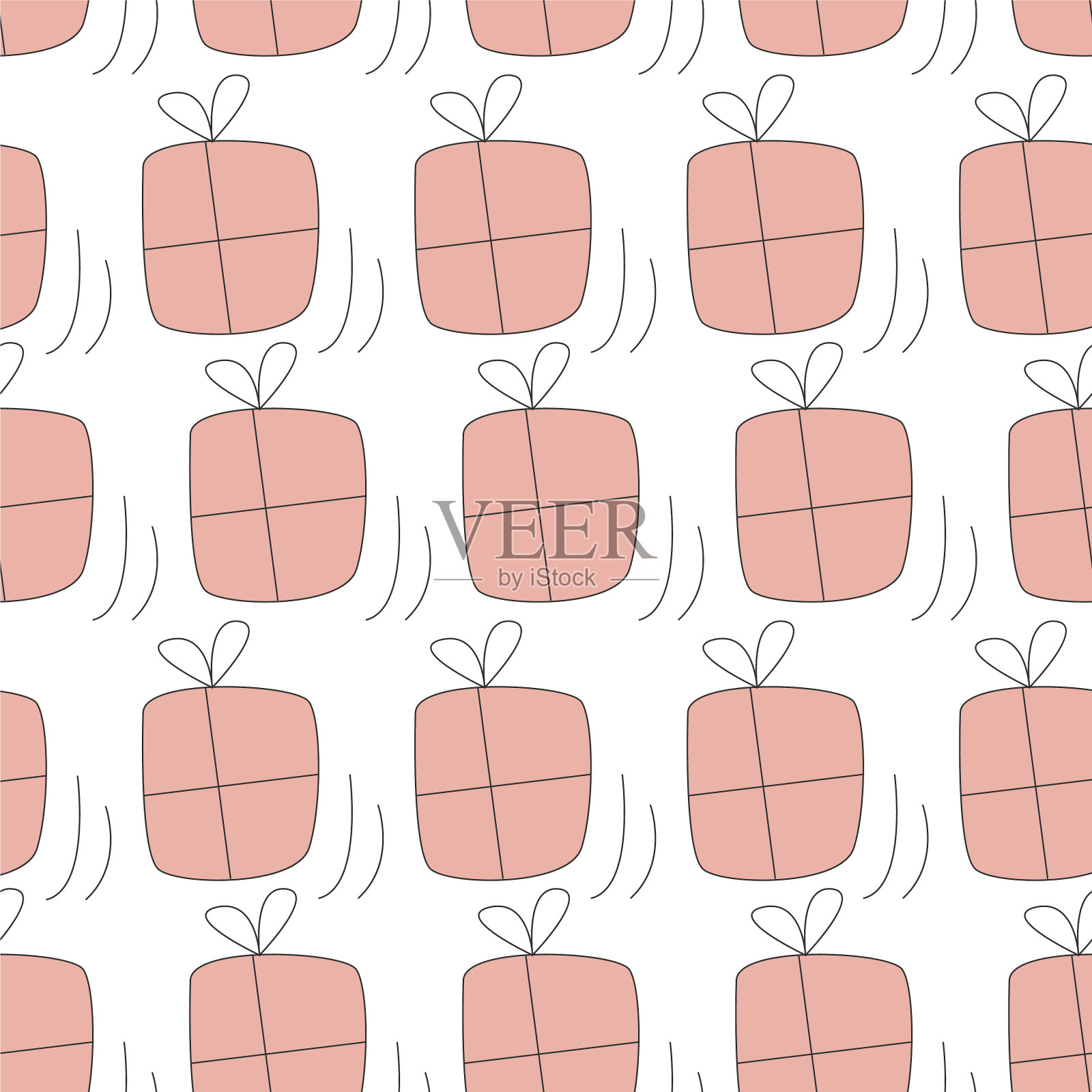 彩色礼品孤立在白色背景礼品上插画图片素材