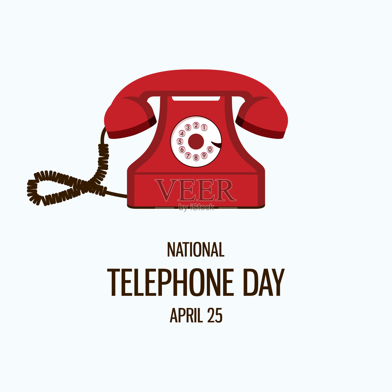 全国电话日矢量插画图片素材