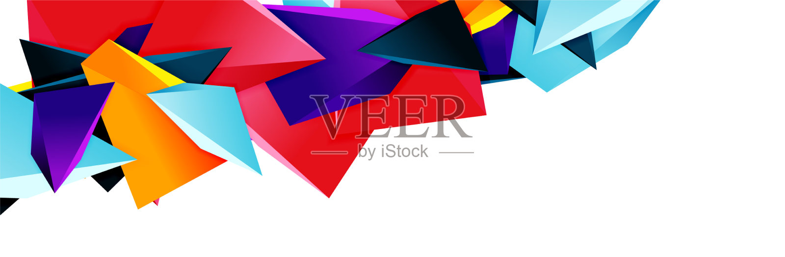 三角形镶嵌抽象背景三维三角形设计元素图片