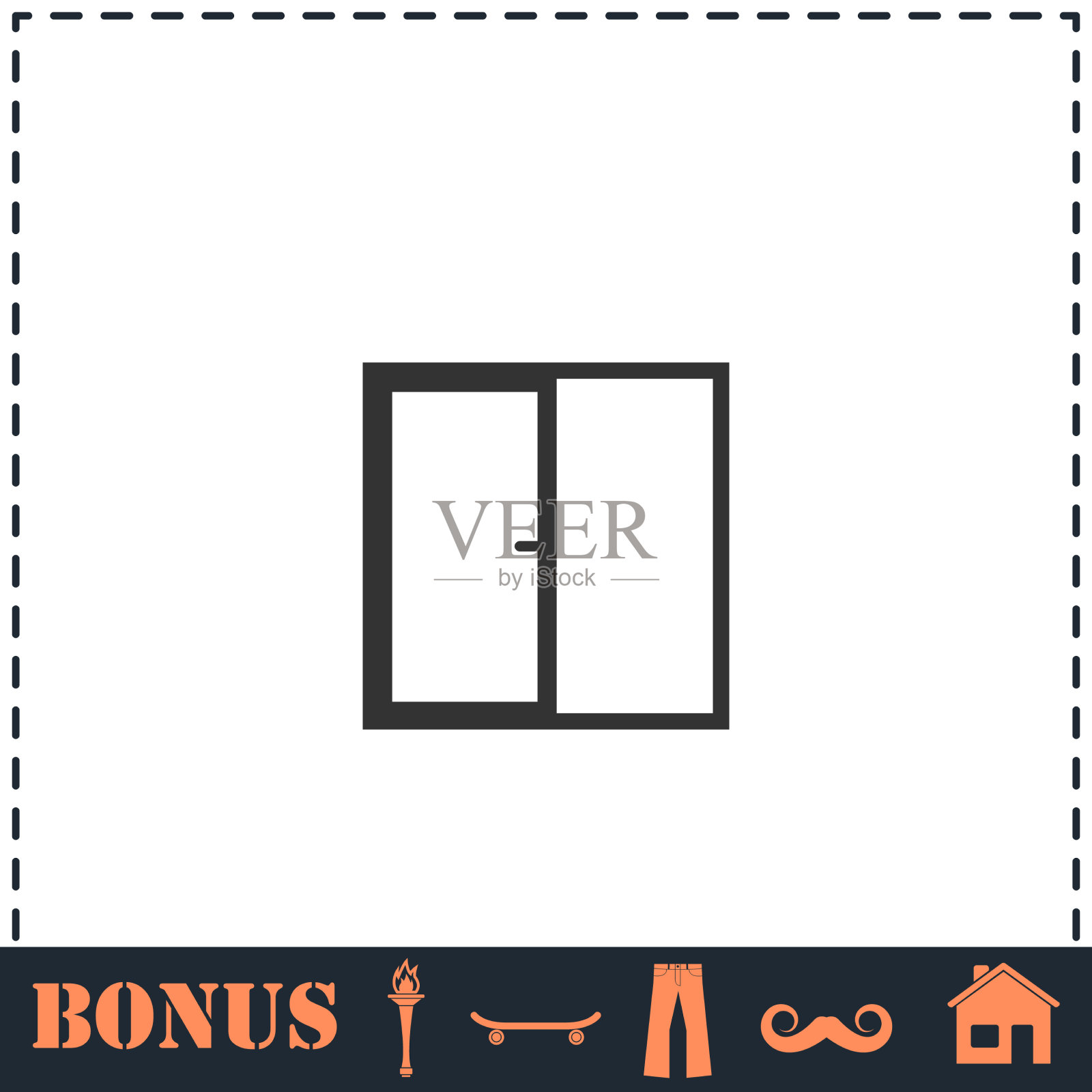 窗口图标平插画图片素材