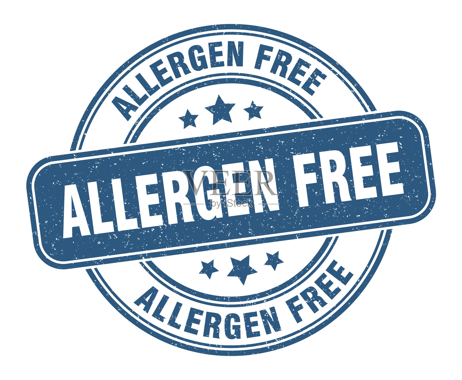 无过敏原邮票无过敏原标签轮插画图片素材