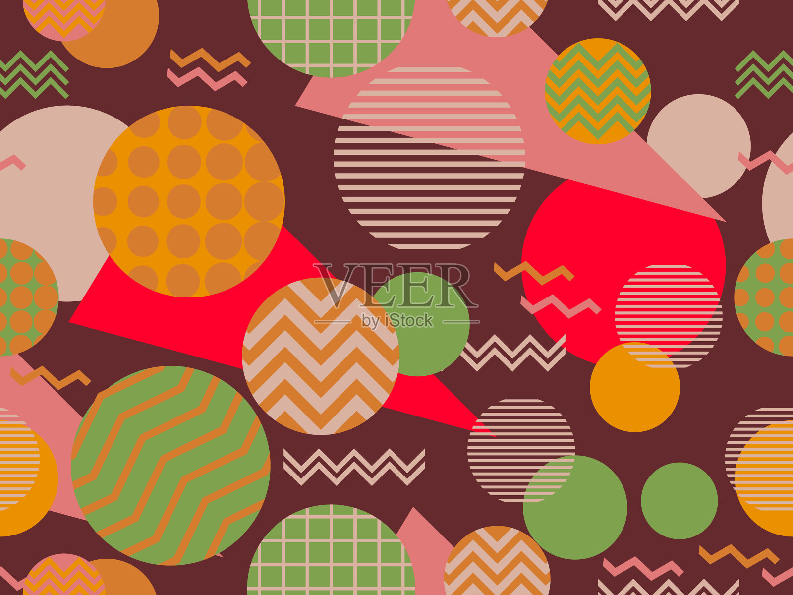 无缝图案与几何形状在插画图片素材