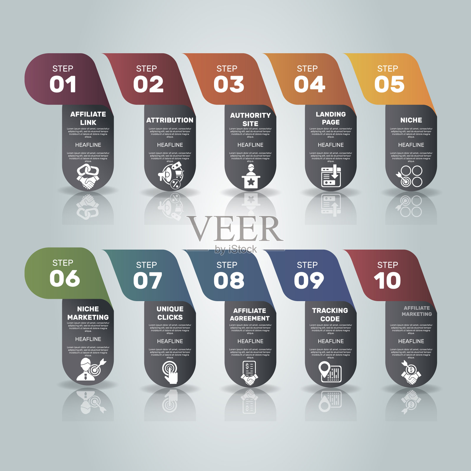 信息图表替代能源模板图标插画图片素材