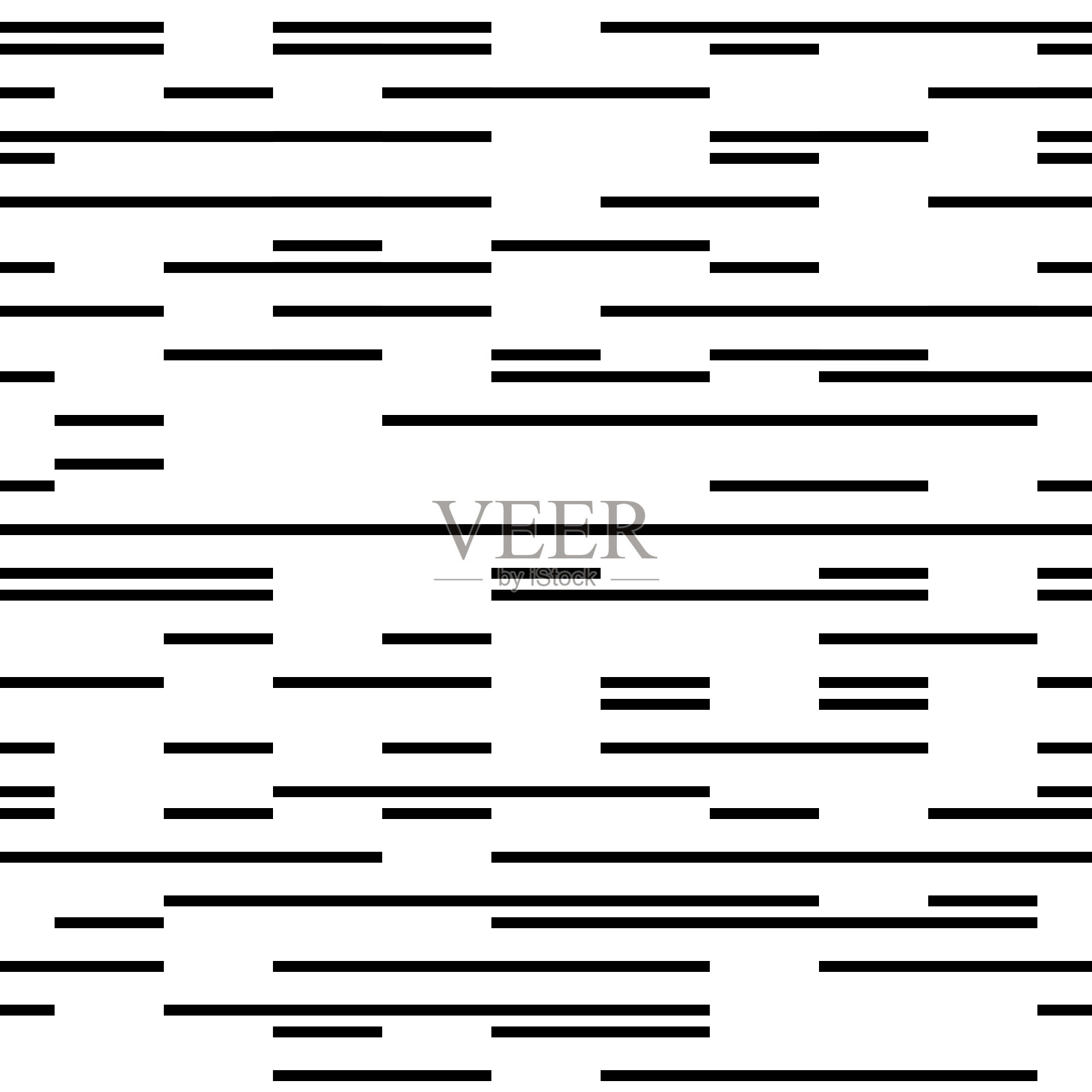 无缝模式与水平黑色线插画图片素材