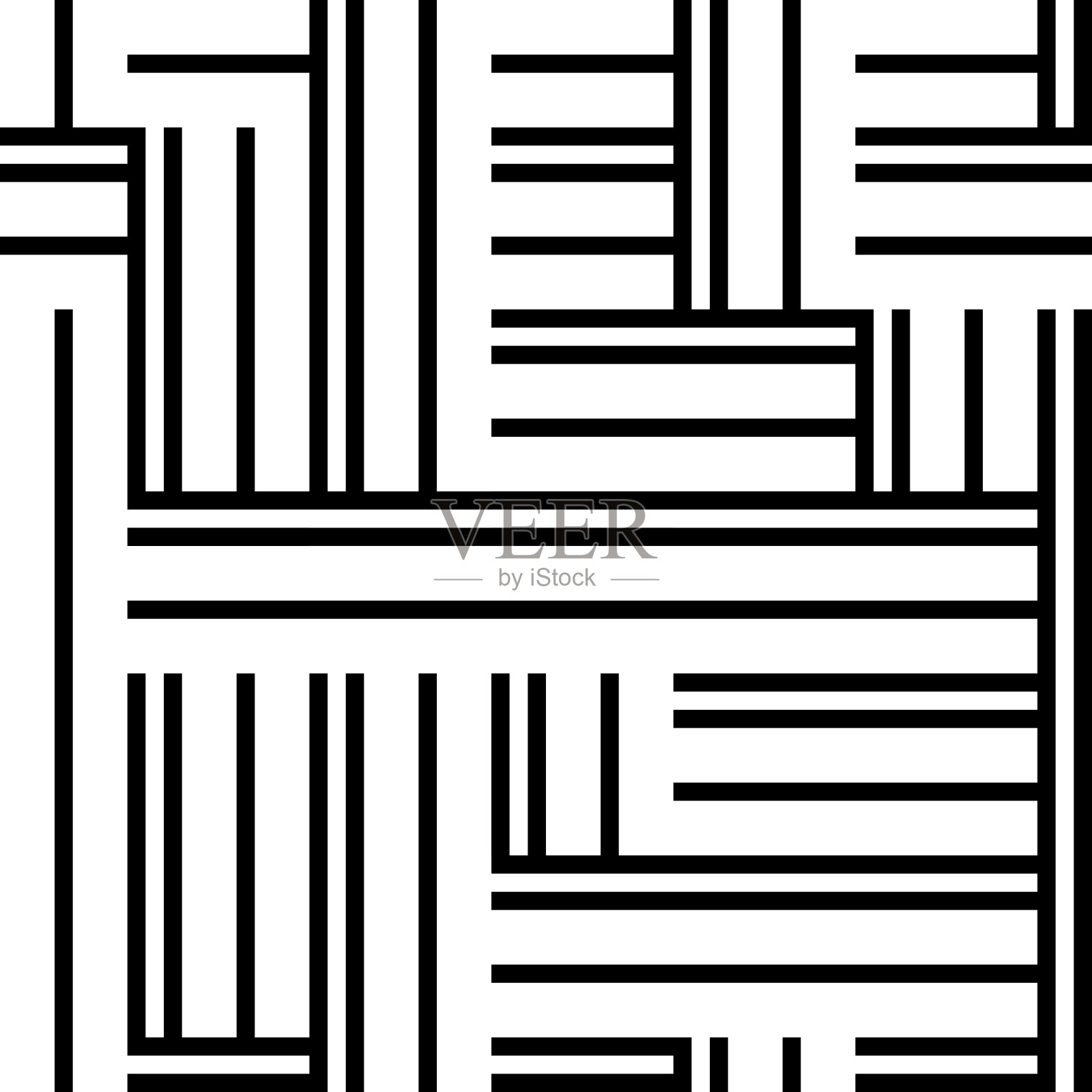 水平和垂直无缝模式插画图片素材