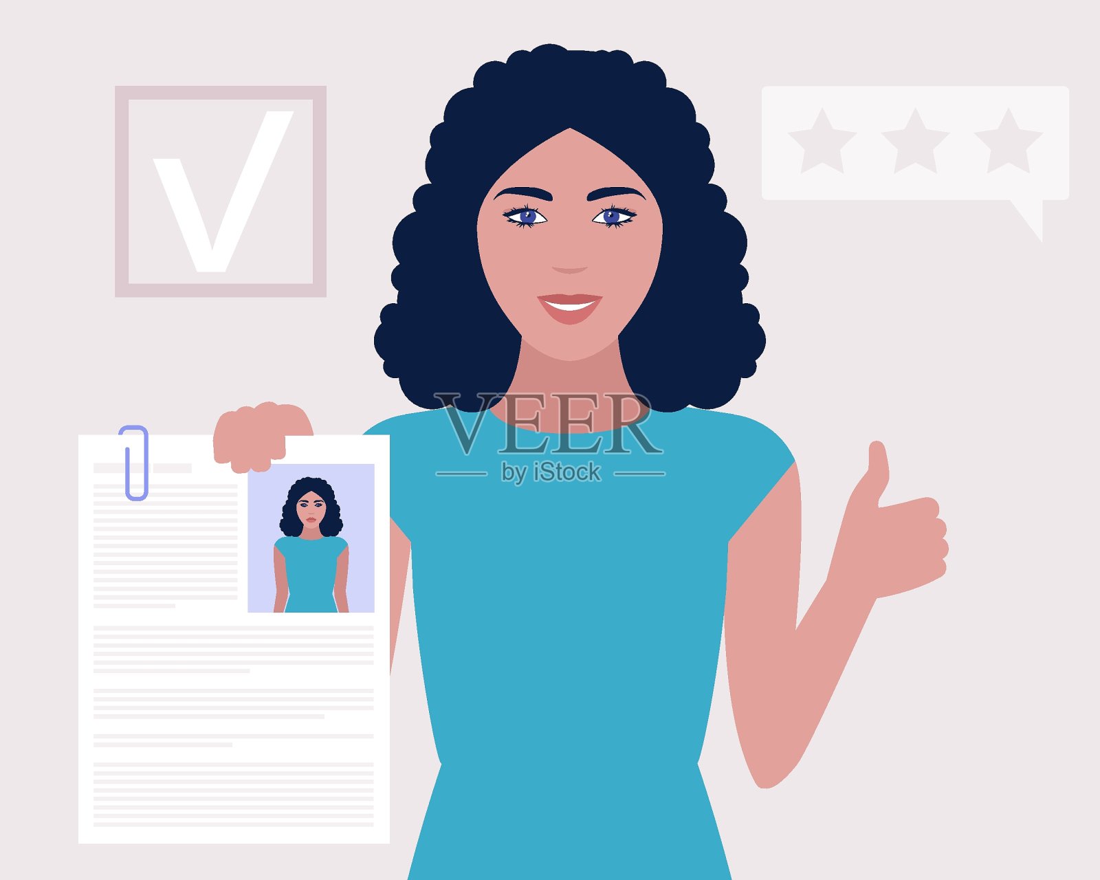 候选人选择的概念插画图片素材