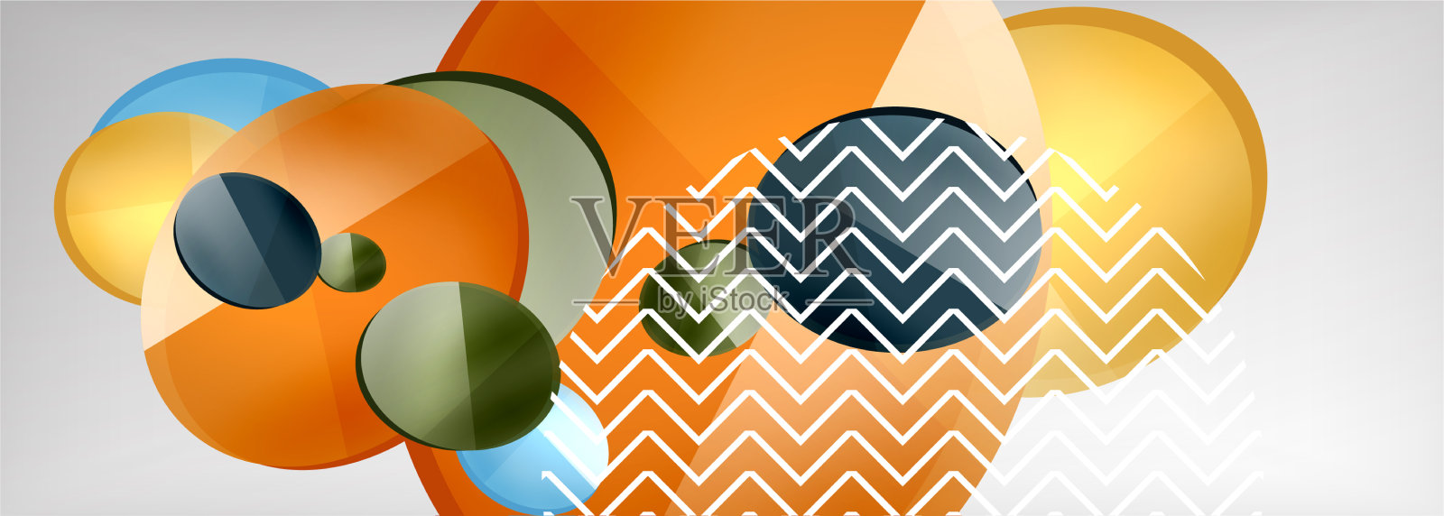 抽象光滑圆形背景插画图片素材