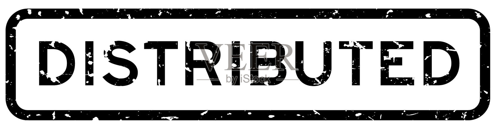 垃圾黑分布字方形橡胶密封插画图片素材