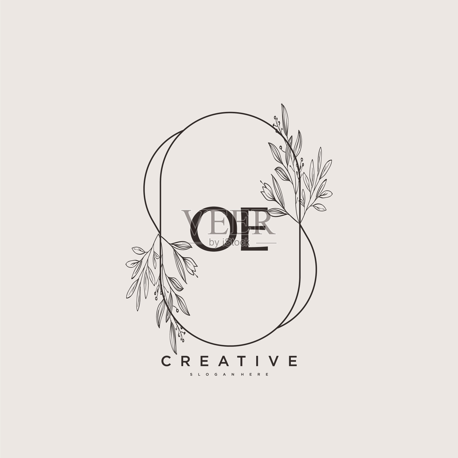 大江美最初的标志艺术书法标志插画图片素材