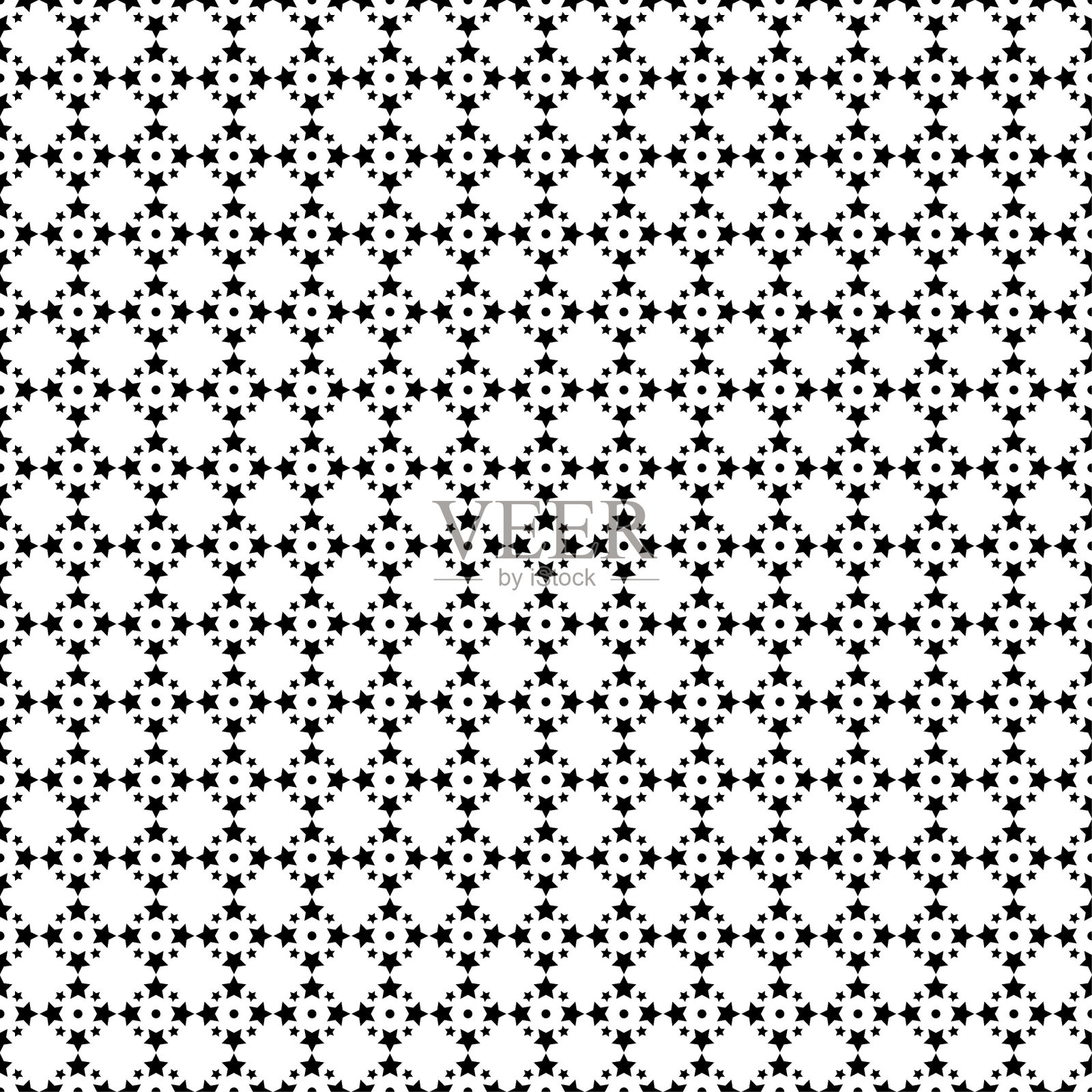 摘要无缝图案黑色涂鸦几何图形背景矢量插画图片素材