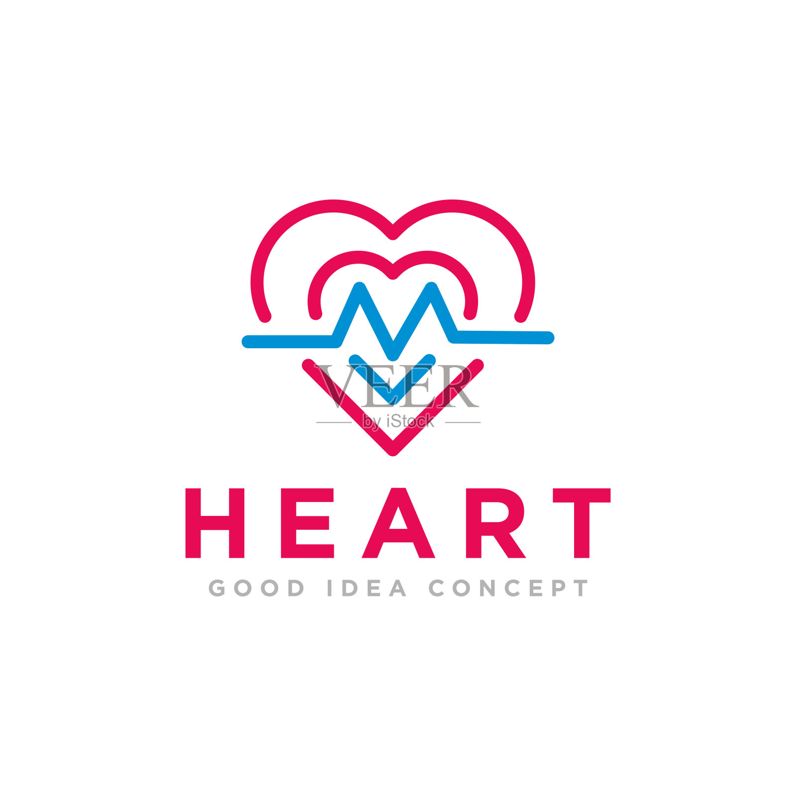 心爱标志设计向量插画图片素材