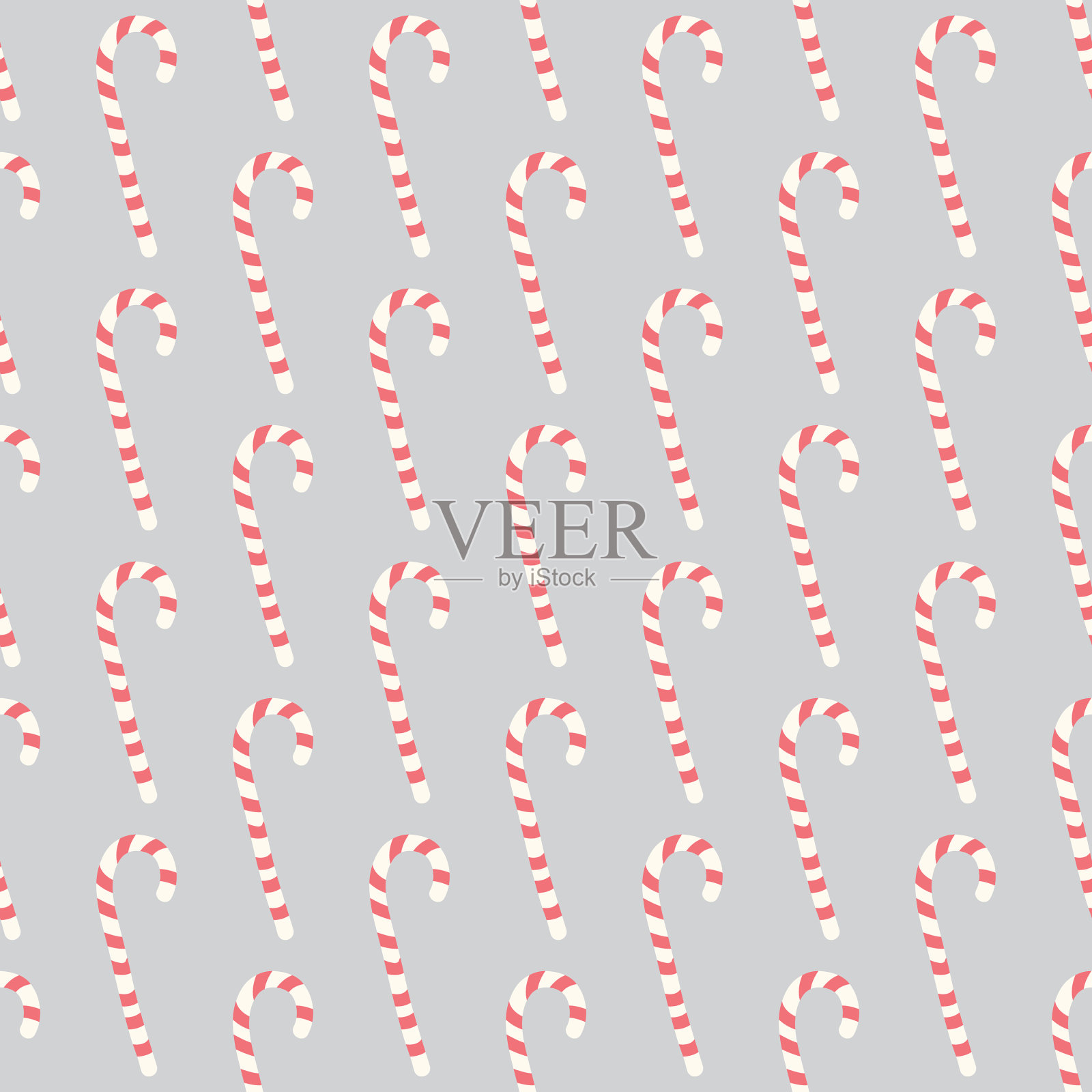 银色背景的糖果手杖图案插画图片素材