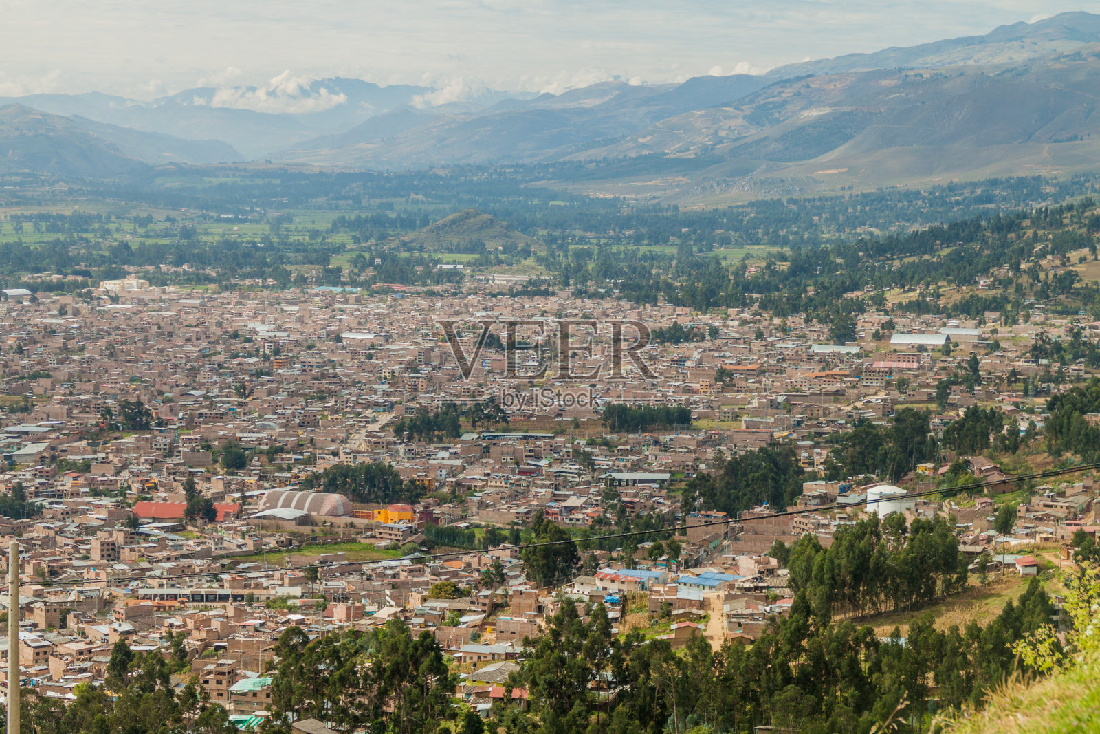 卡哈马卡的鸟瞰图照片摄影图片