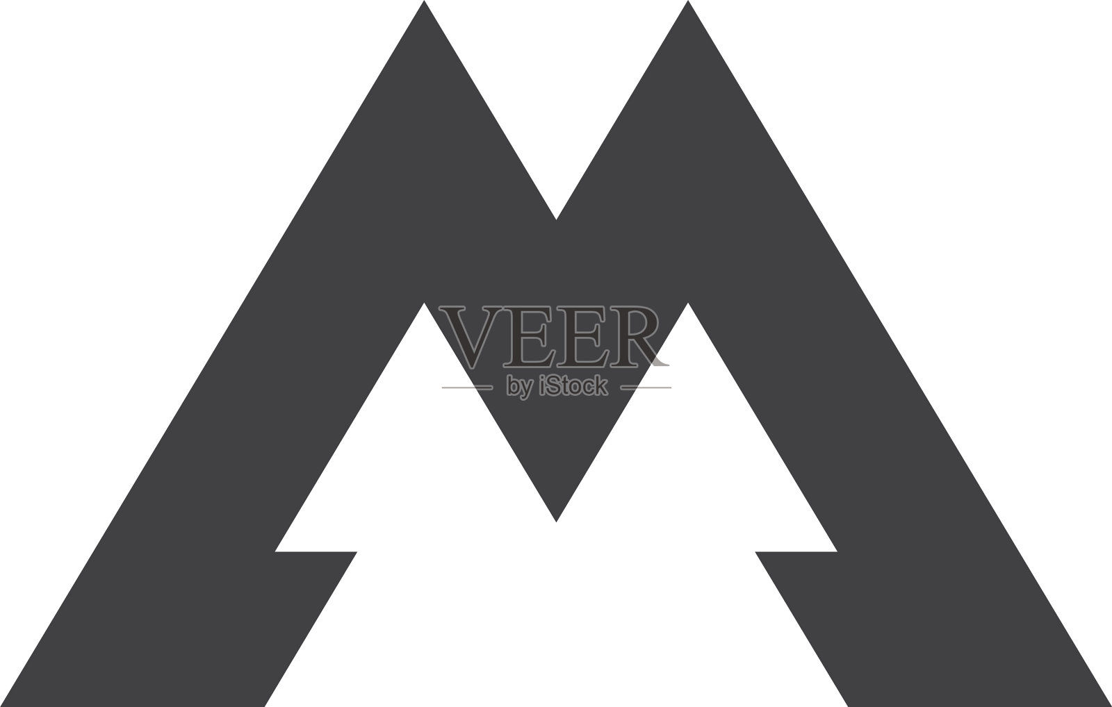 M字母标志字母标记组合字-字体类型设计元素图片