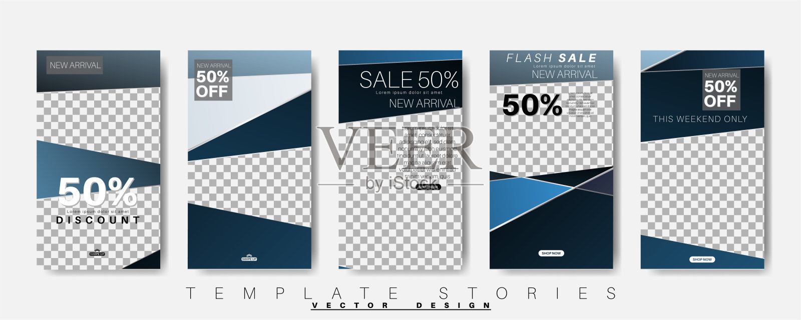 可编辑的故事背景模板。矢量现代设计背景的社交媒体。文章布局模板。设计模板素材