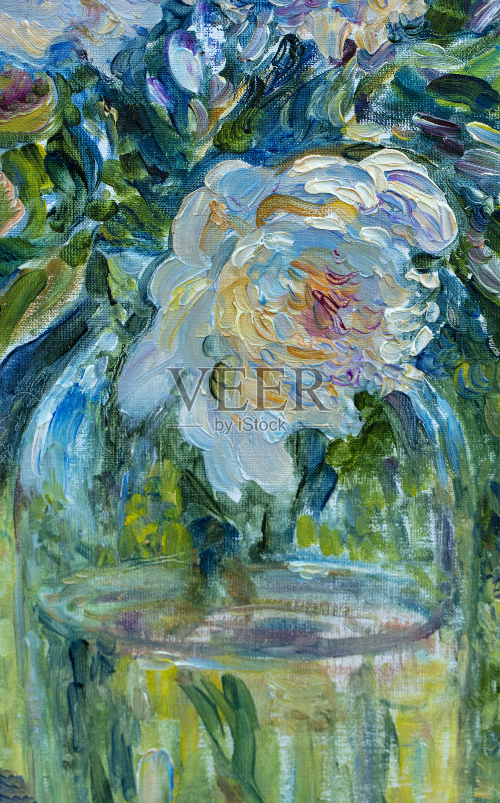 花束、静物画、油画、手工画插画图片素材