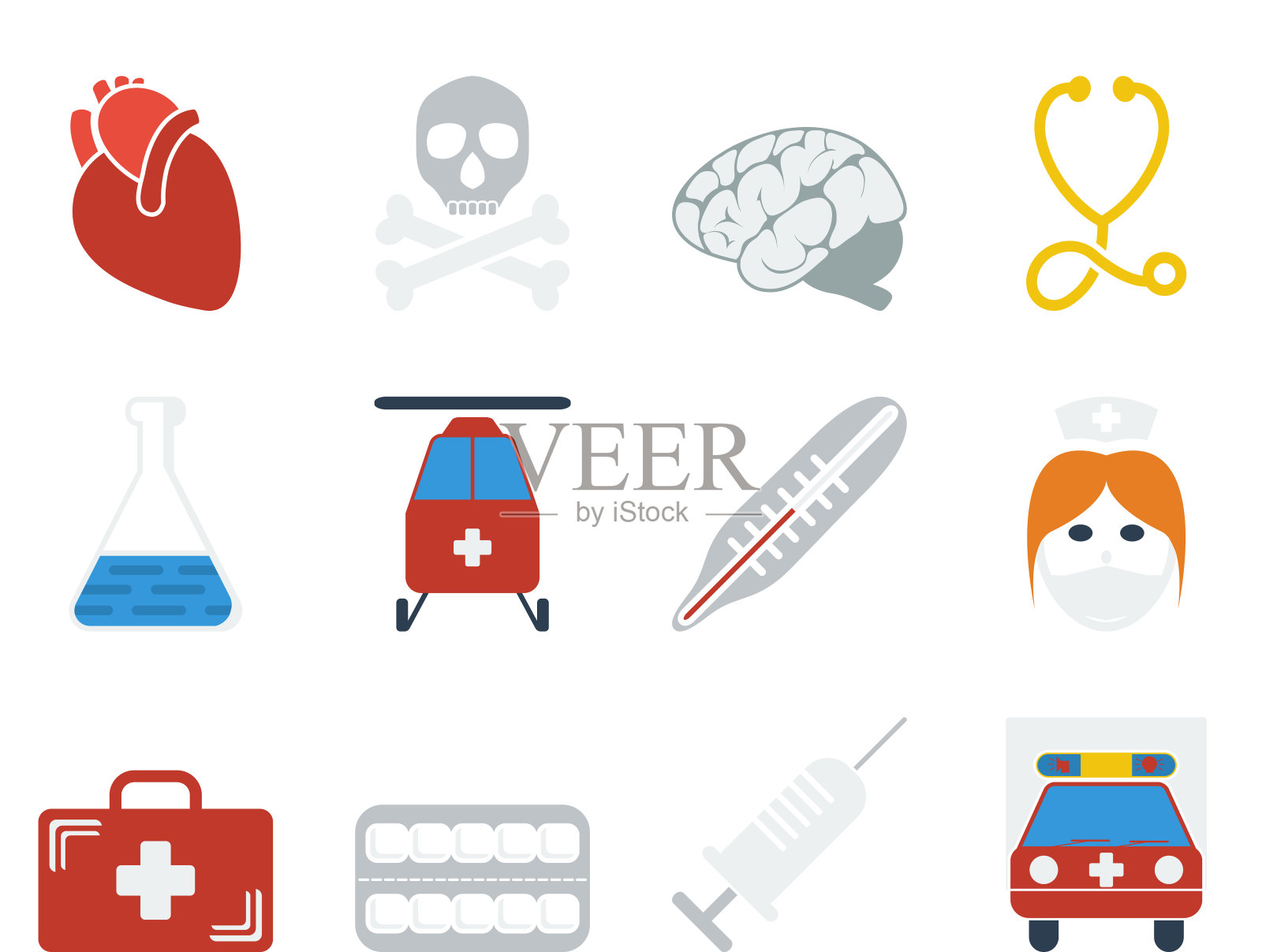 医疗图标设置图标素材
