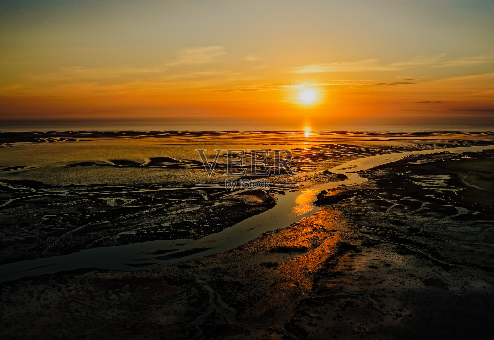 日落海滩照片摄影图片