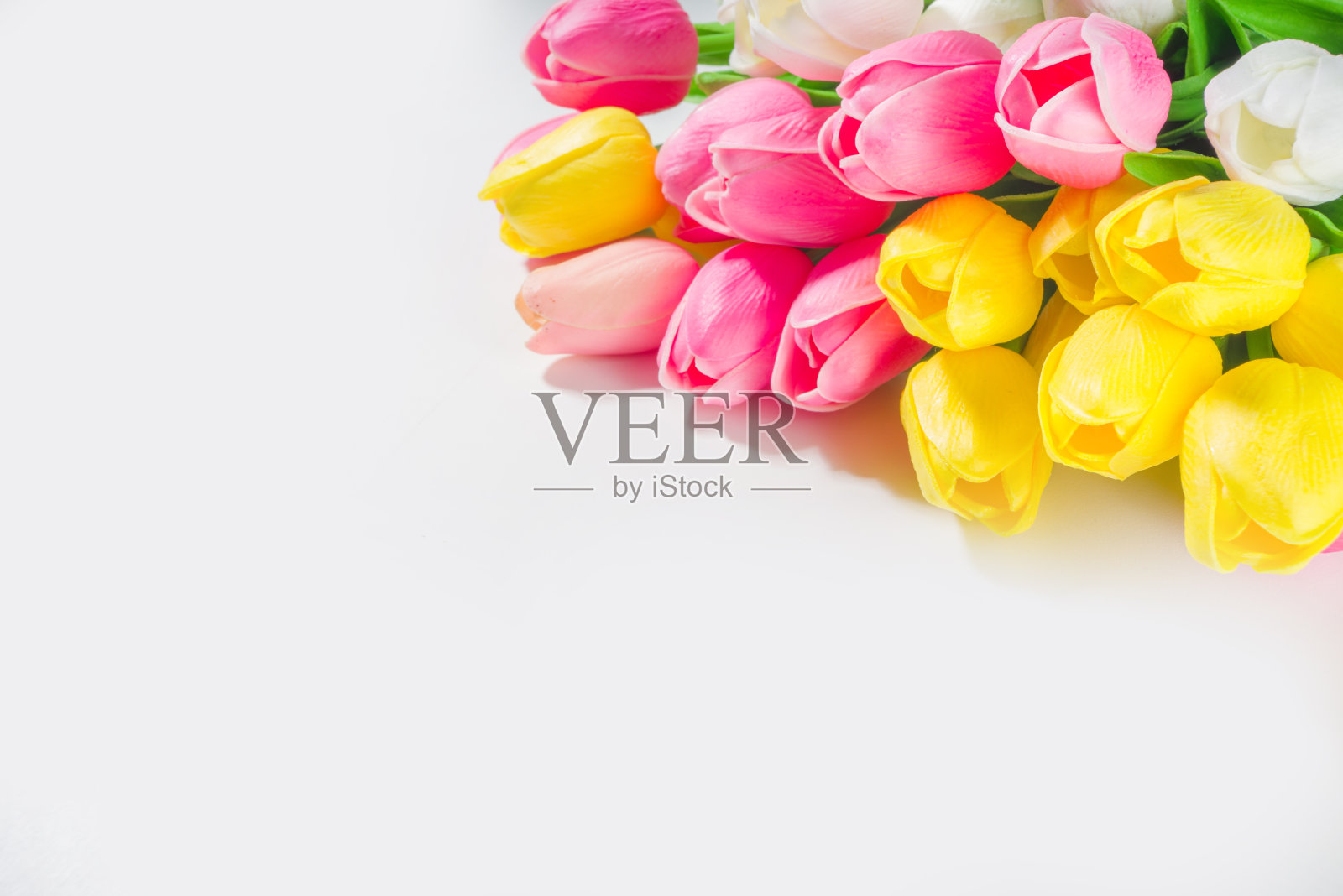 复活节背景郁金香花束照片摄影图片