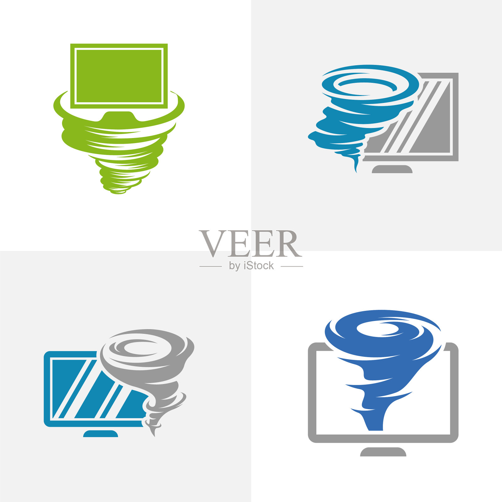 设置龙卷风标志模板监控图标素材