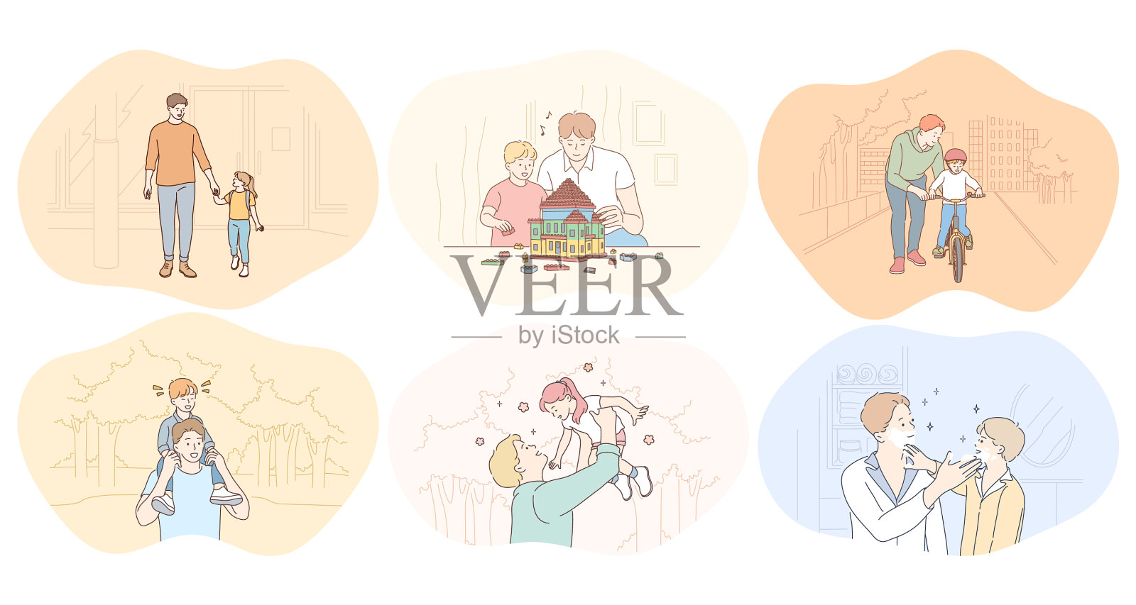 父亲节与孩子一起活动设计元素图片