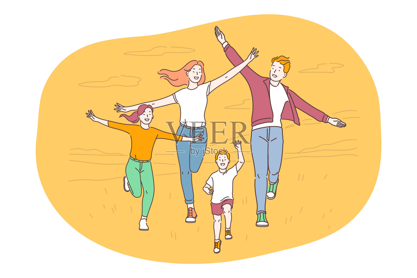 幸福家庭亲子子女观念设计元素图片