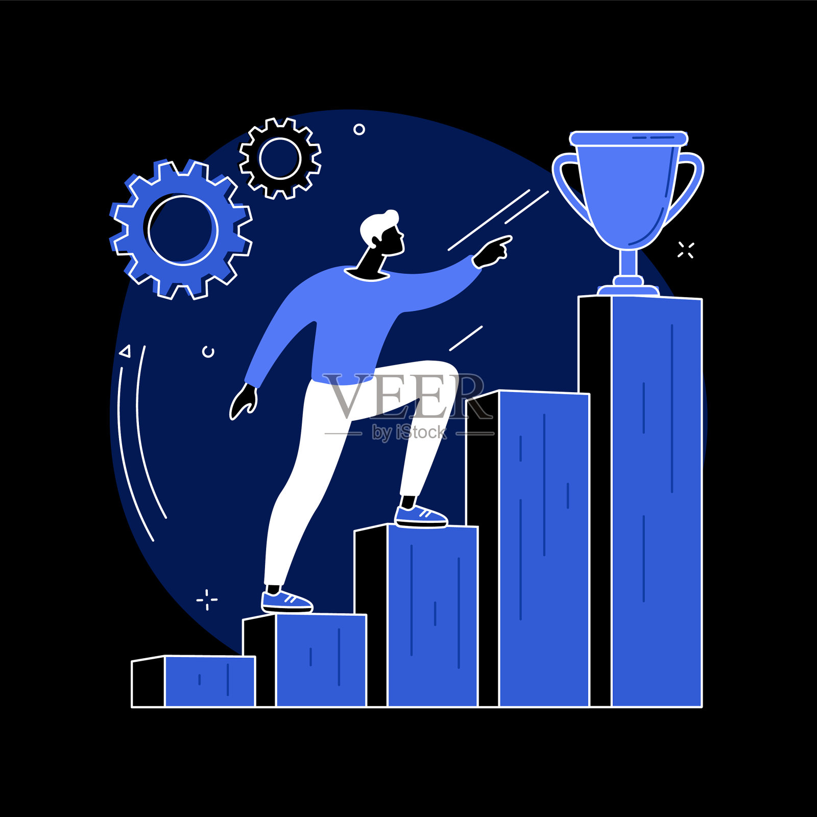 动机抽象的概念插画图片素材