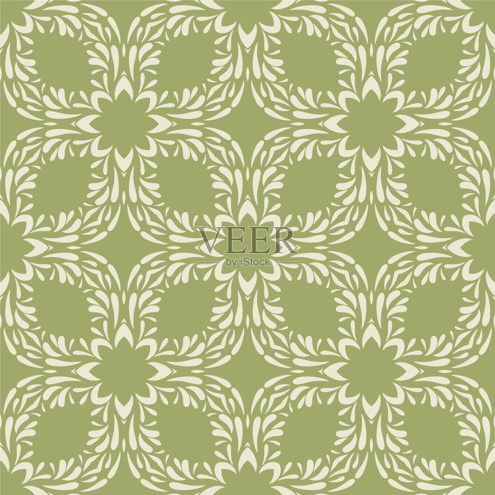 复古无缝花图案插画图片素材