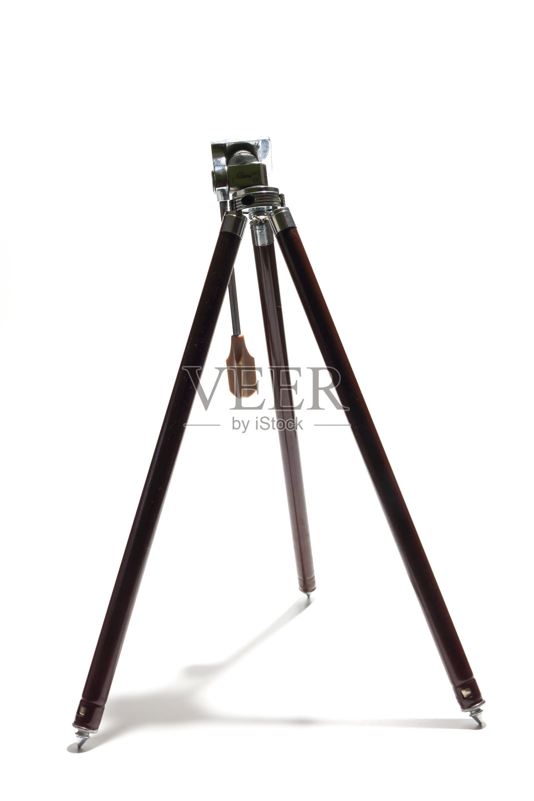 白色背景下的旧三脚架照片摄影图片