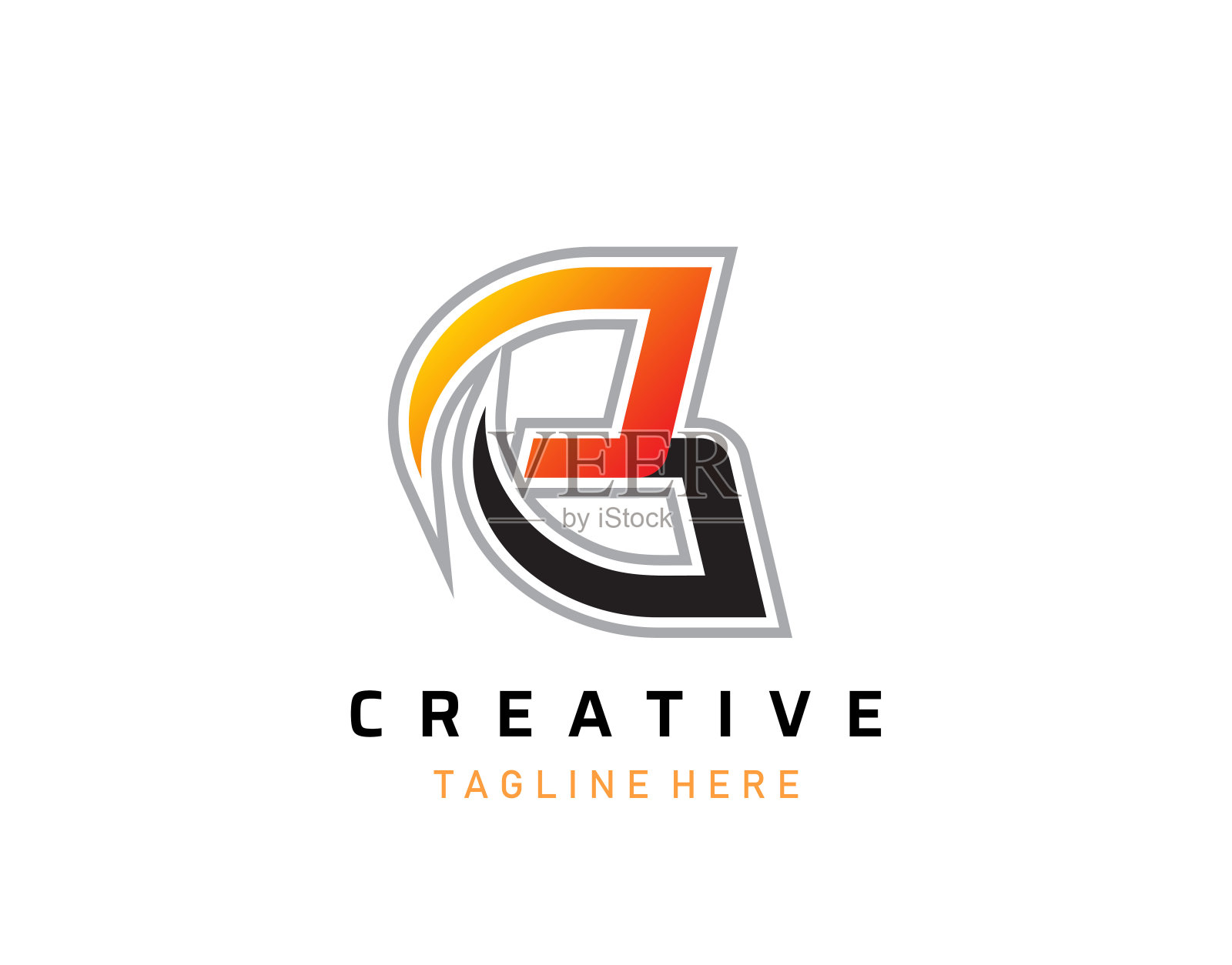 创意B字母标志设计。现代B符号矢量设计。插画图片素材