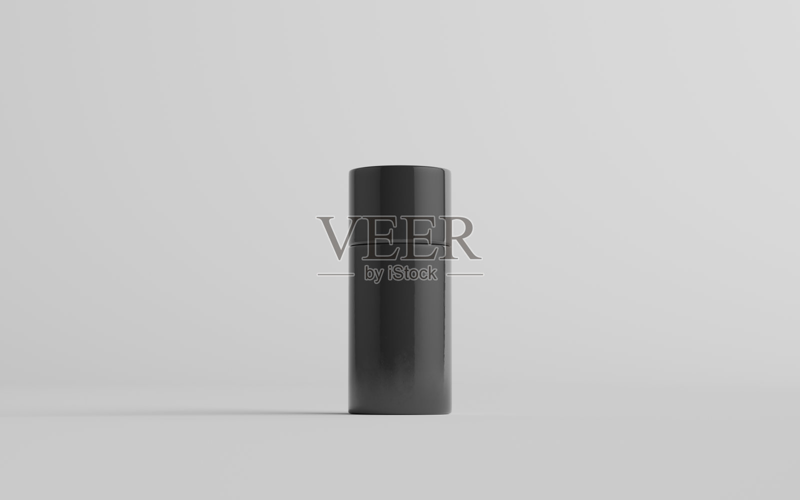 75ml黑色塑料滚装/喷雾除臭剂瓶模型-一瓶照片摄影图片
