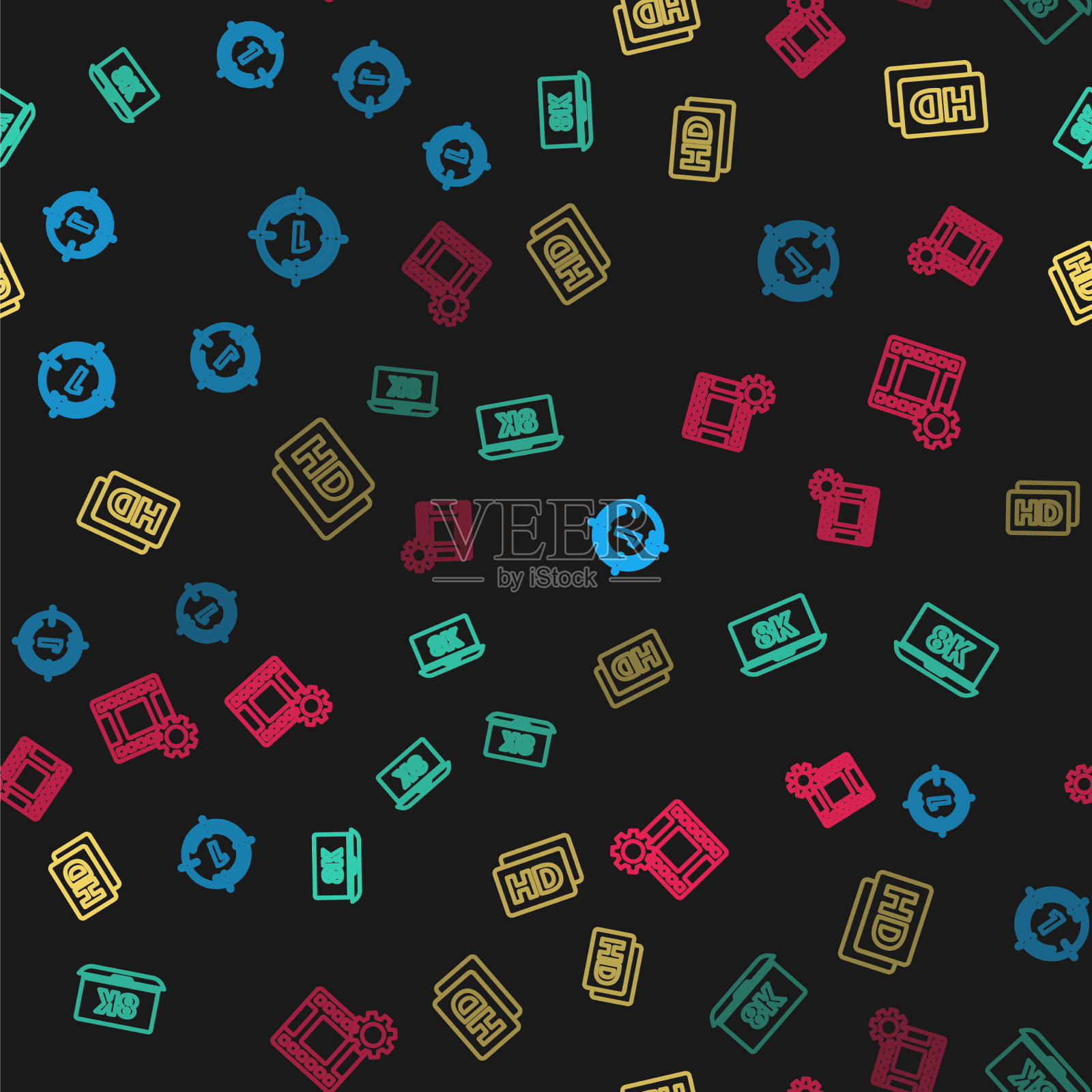 设定线老电影电影倒计时帧笔记本电脑图标素材