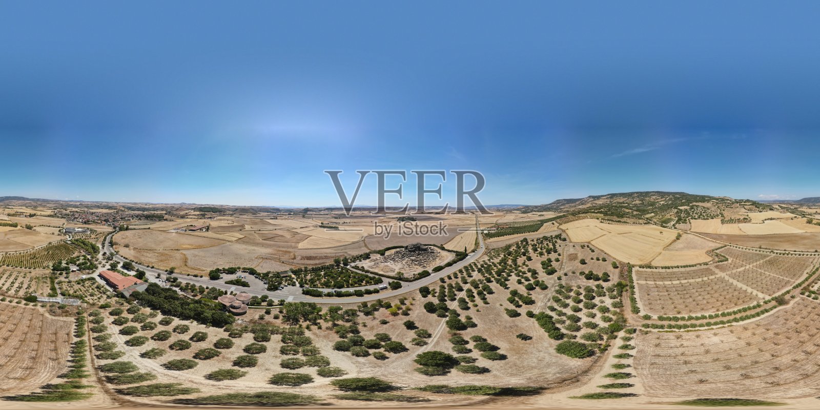 撒丁岛全景图与努拉吉照片摄影图片