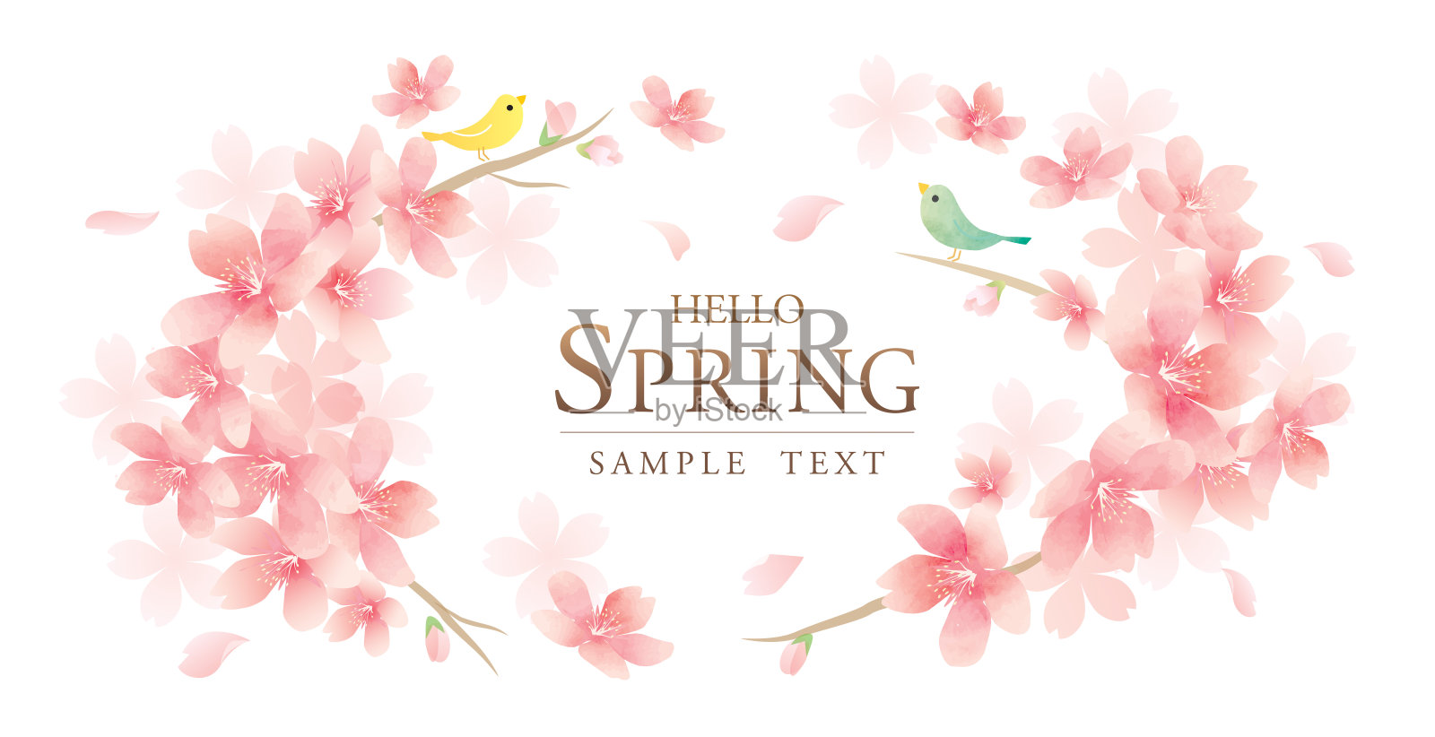 现代和优雅的花矢量背景插画图片素材