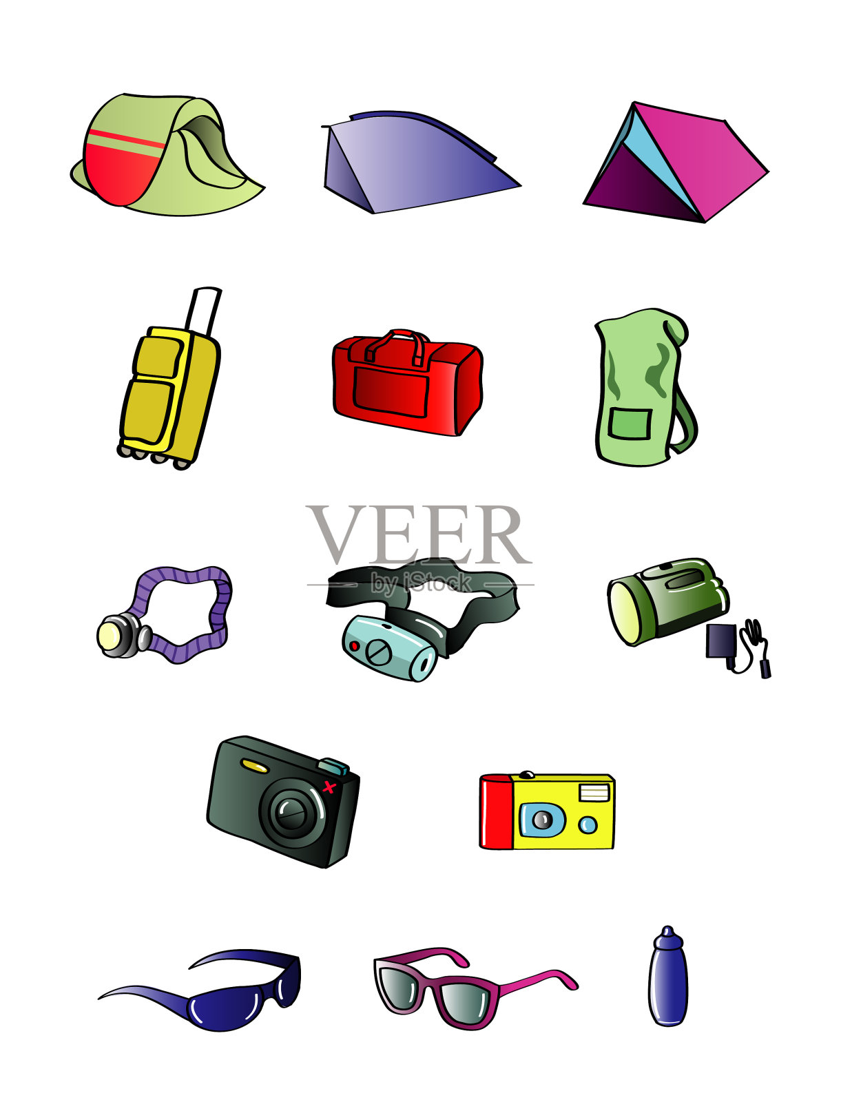 露营的资产图标素材