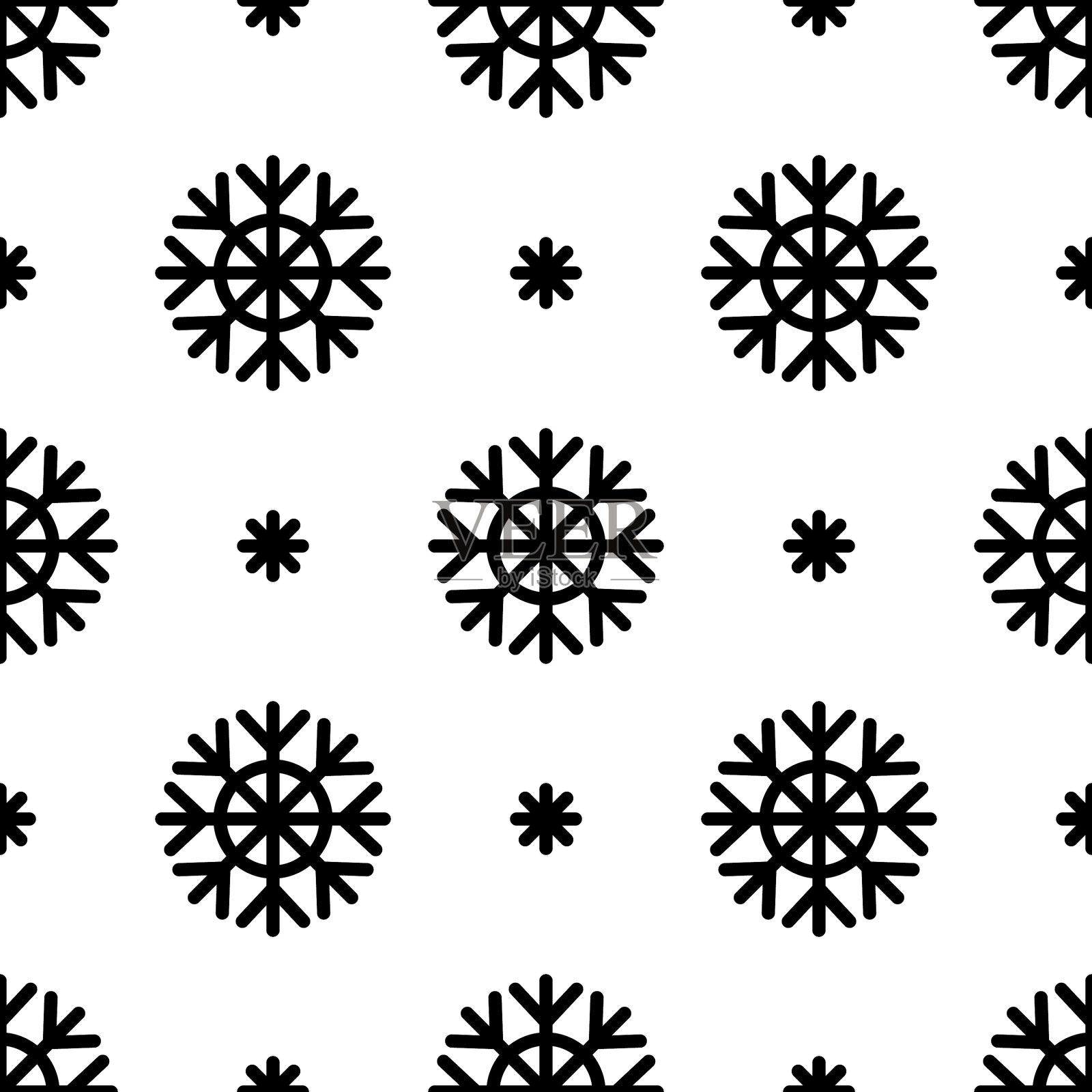 无缝雪花图案降雪插画图片素材